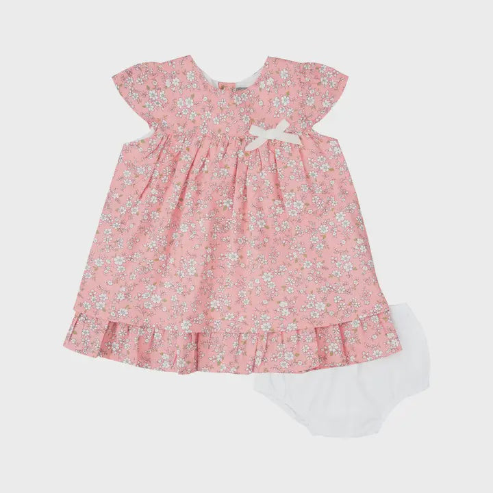 Peach Liberty Dress + Bloomer | 24m