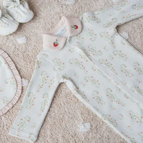 Baby Footed Onesie - Strawberry | 6-9m