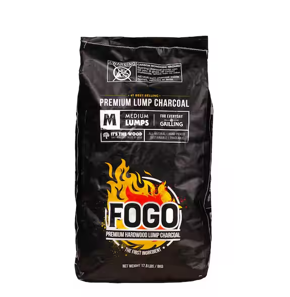 FOGO Premium Hardwood Lump Charcoal Medium Lumps 17.6 lb.