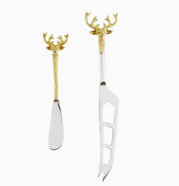 Gold Stag Cheese Knives - Set of 2