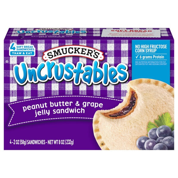 Smuckers Uncrustable Peanut Butter & Grape Jelly 4 ct.