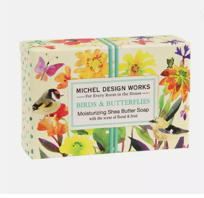 Michel Design Works Bar Soap - Birds & Butterflies