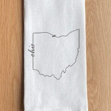 Ohio Scripted Tea Towel