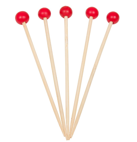 Red Ball Cocktail Picks - 25ct