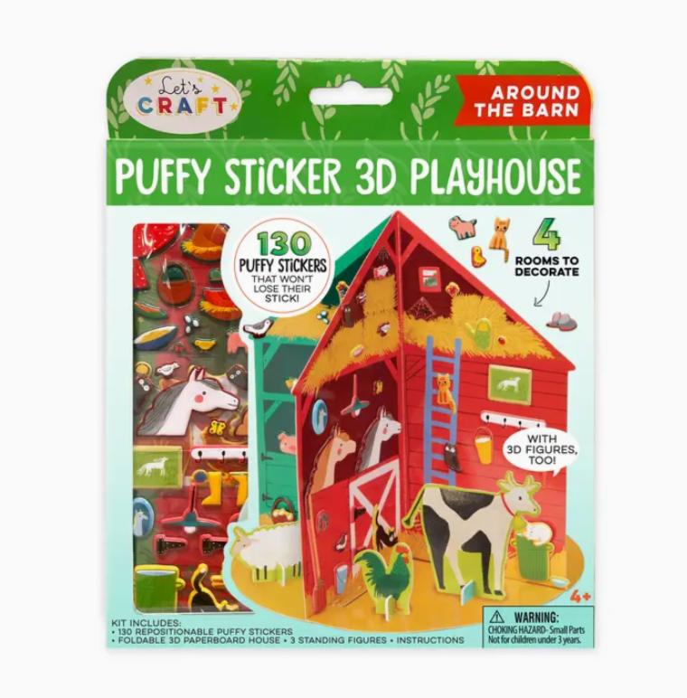 Puffy Sticker 3D Playhouse - Around the Barn