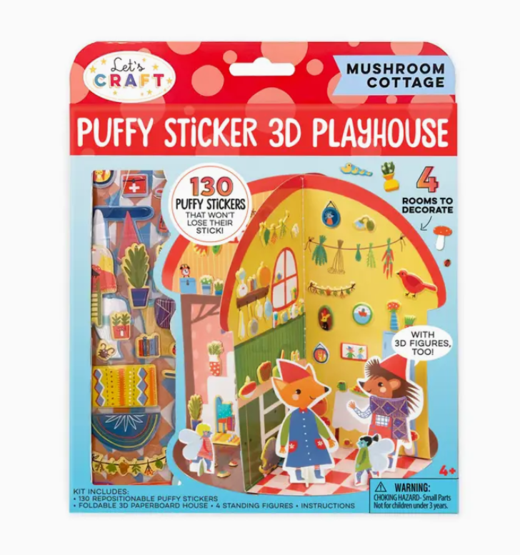 Puffy Sticker 3D Playhouse - Mushroom Cottage