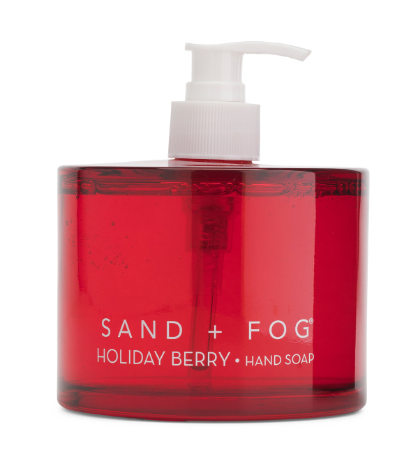 Sand & Fog Hand Soap - Round Glass 15.7oz Holiday Berry