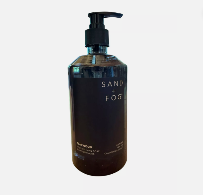 Sand & Fog Hand Soap Glass - Teakwood