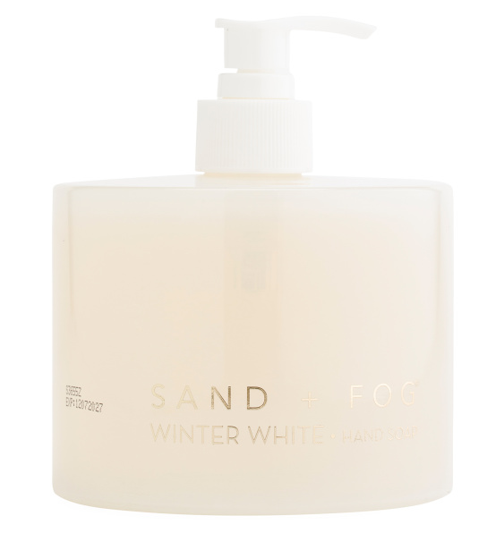 Sand & Fog Hand Soap - Round Glass 15.7oz Winter White