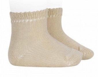23934 Short Sock, Size 0, Color 304 Linen