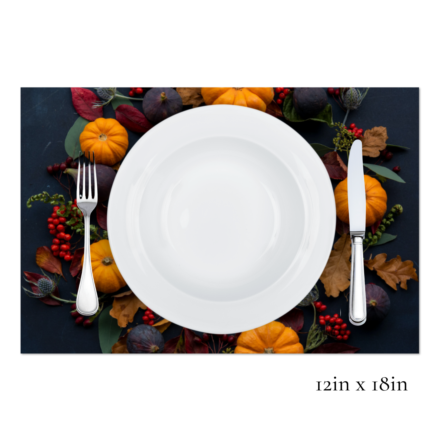 Zela Paper Placemats 25ct - Fall Wreath