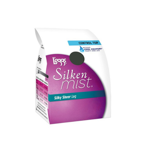 L'eggs Silken Mist Nylons - Black Mist Size Q - 4pk