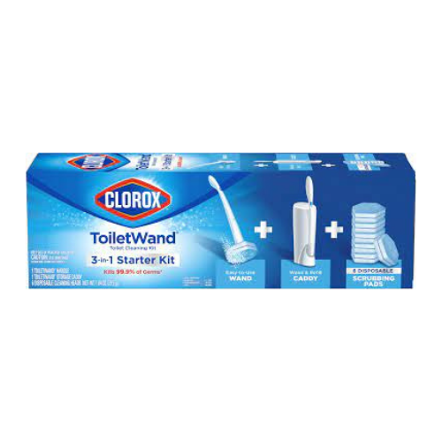 Clorox ToiletWand Disposable Toilet Cleaning System - ToiletWand Storage Caddy and 6 Refill Heads