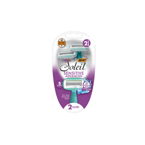 BiC Soleil Sensitive Advanced 5-Blade Women's Disposable Razor - 2ct