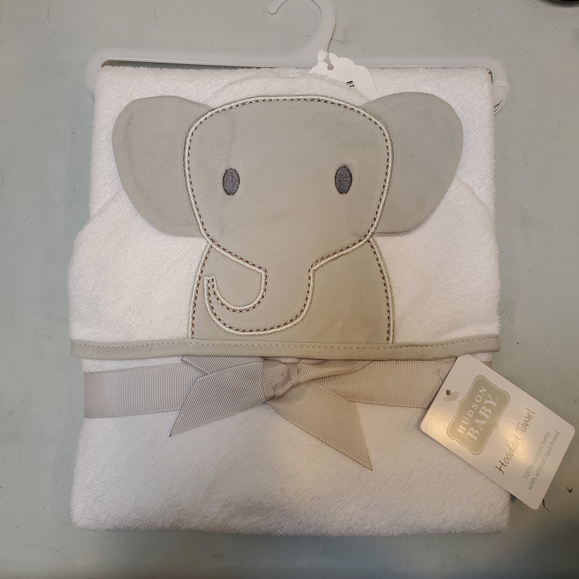 Hooded Baby Towel, Elephant