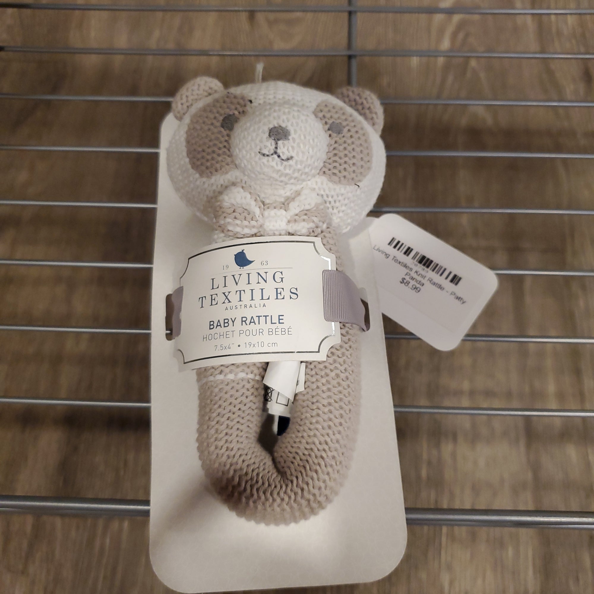 Living Textiles Knit Rattle - Patty Panda