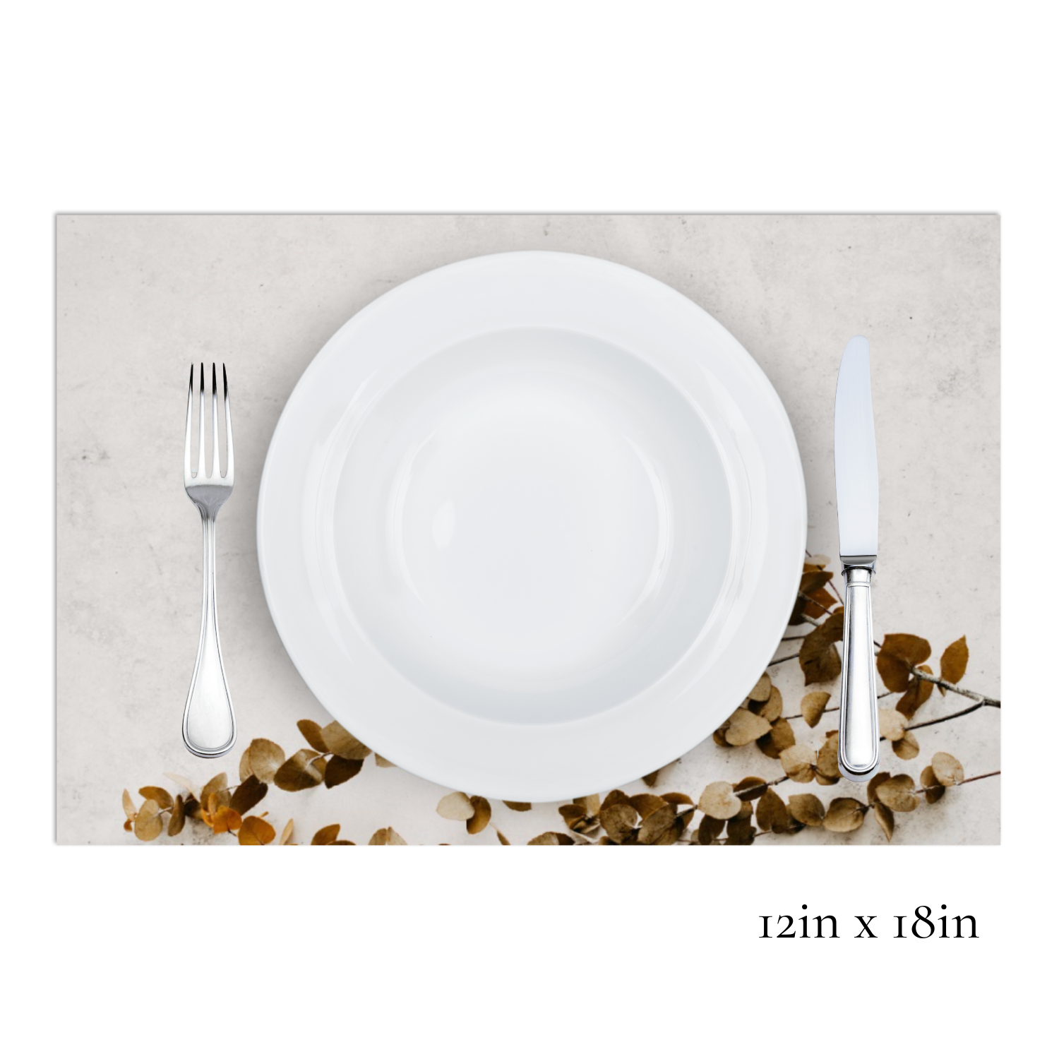 Zela Paper Placemats 25ct - Dried Eucalyptus