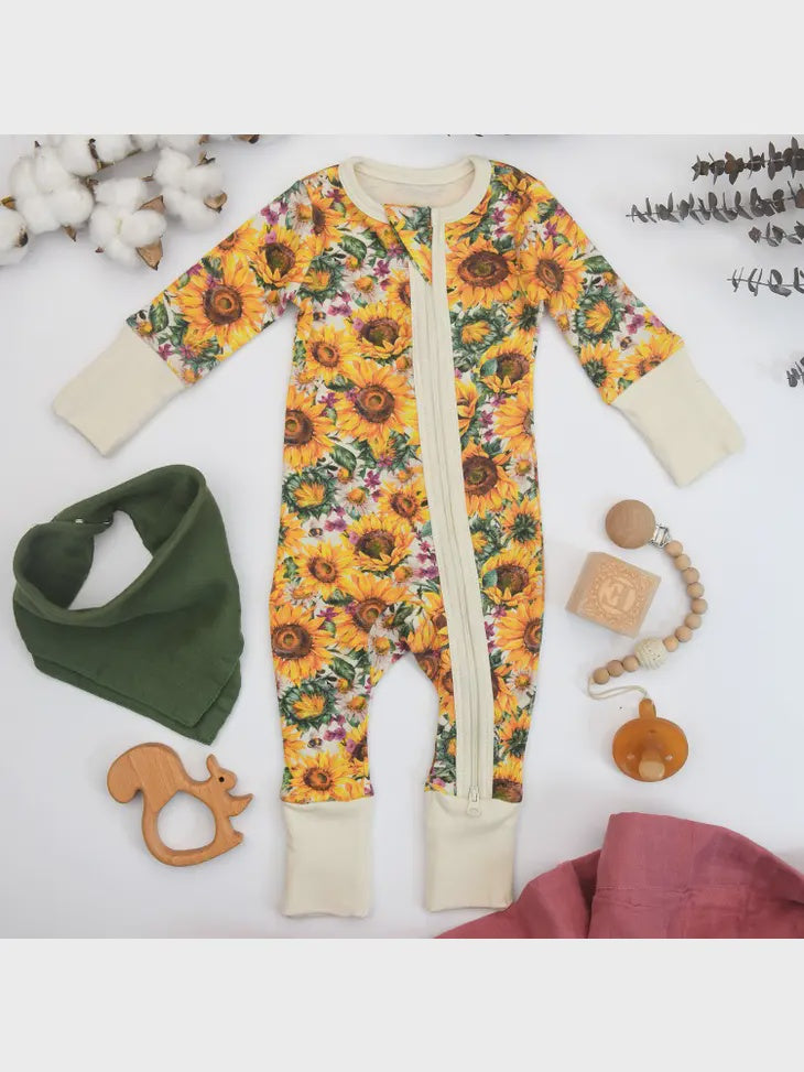 Organic Cotton Baby Pjs 2-Way Zipper Sleeper, Dawn | 6-9M