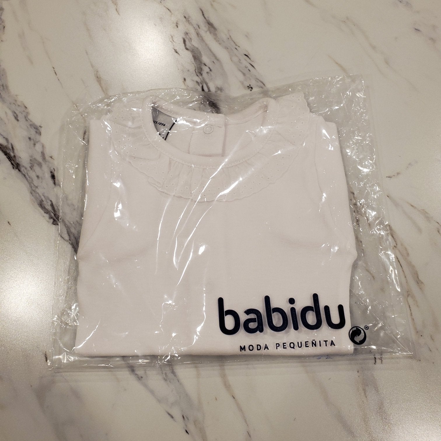 Babidu Bodysuit B1193 White - Size 1M