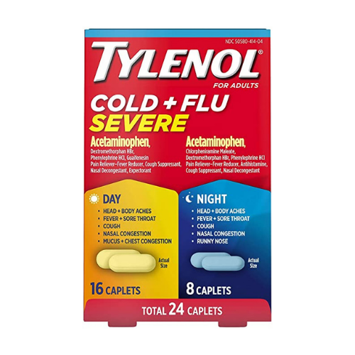 Tylenol Cold+Flu Severe 16 day 8 night caplets