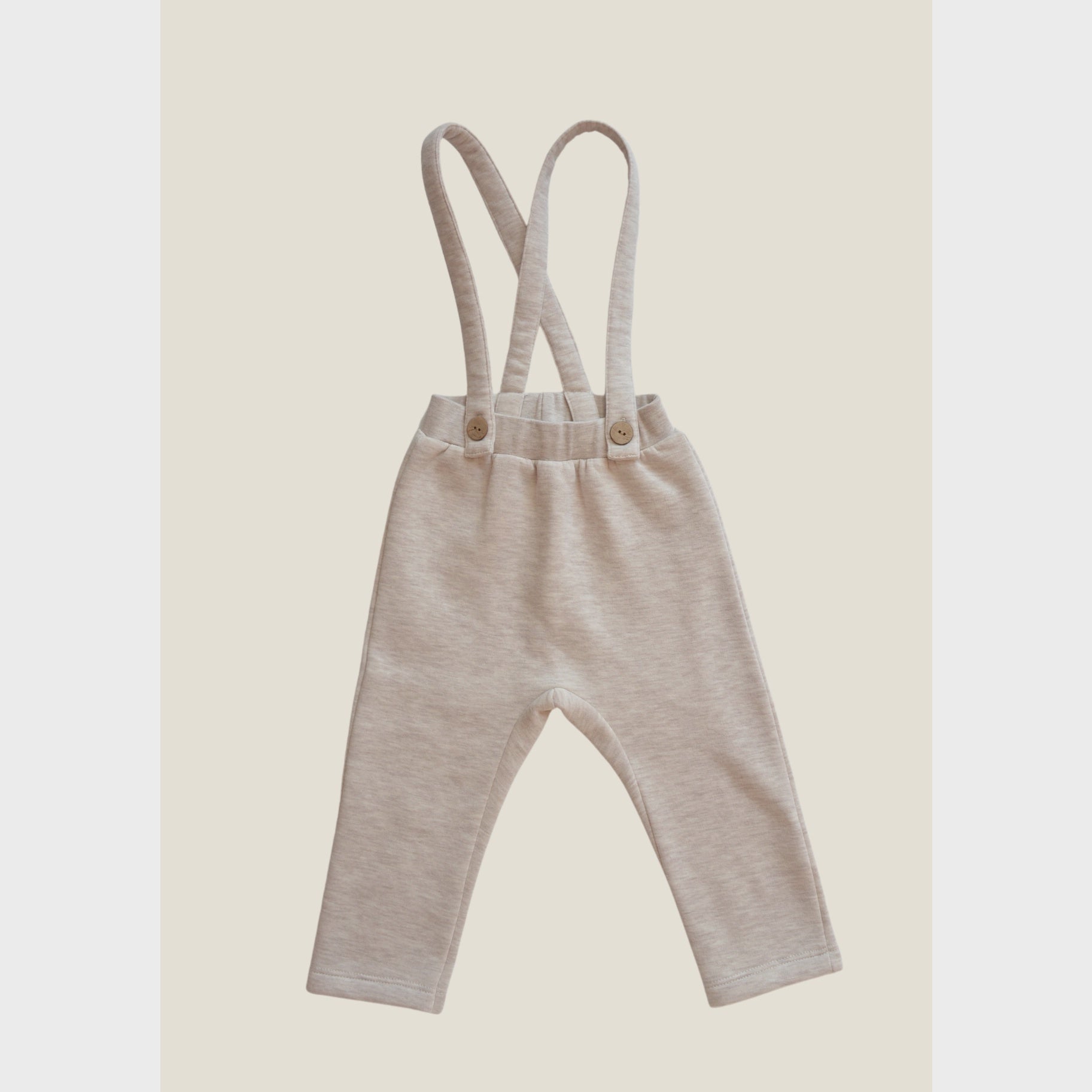 Oatmeal Pants w/suspenders, 18-24m