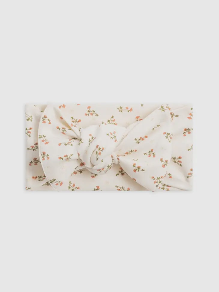 Knot Bow Wrap - Wildflowers + Salmon / Herb, OS