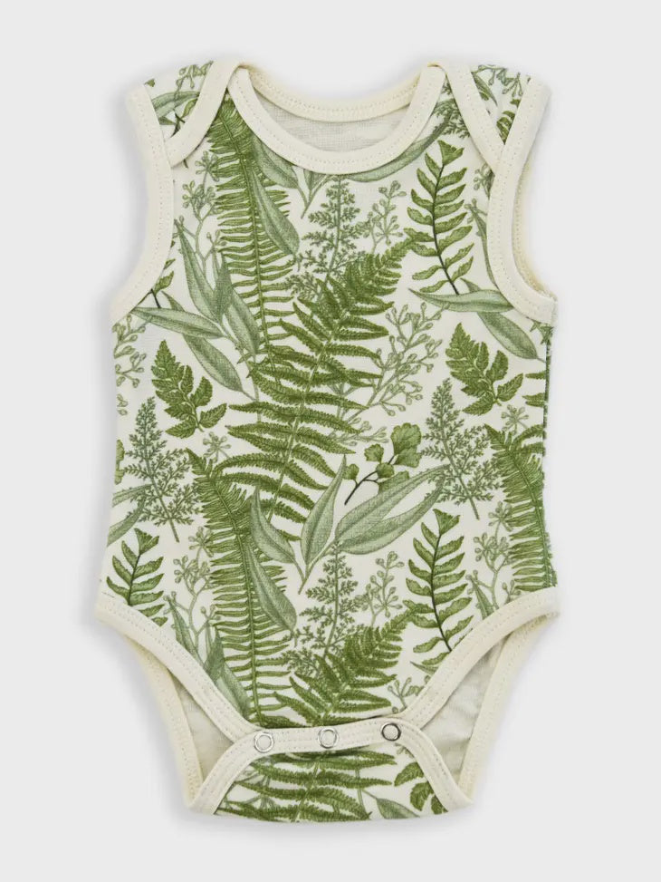 Organic Cotton Sleeveless Baby Bodysuit, Willow | Preemie