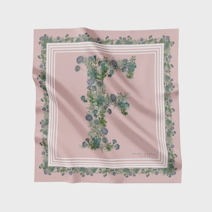 Flowering Pink F silk scarf | 53x53