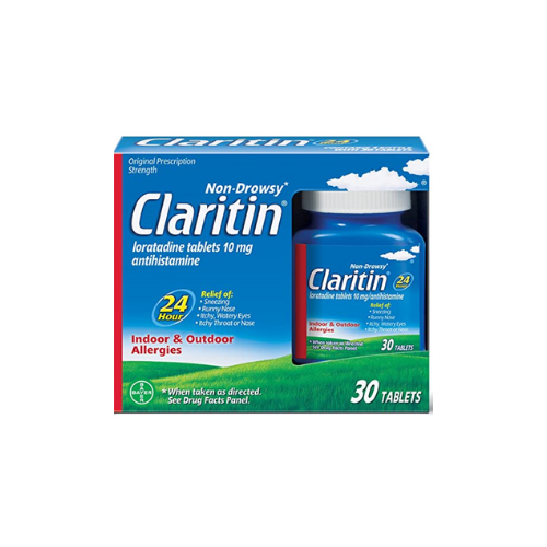 Claritin Non-Drowsy 24 hours indoor outdoor Allergies 30 Tablets