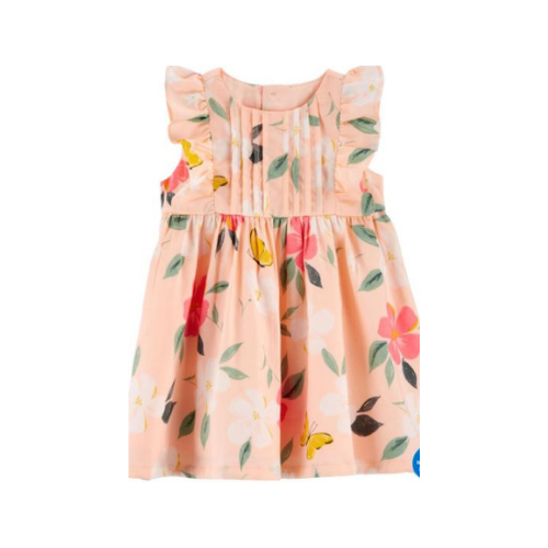 Floral Short Sleeve Dress - 6m