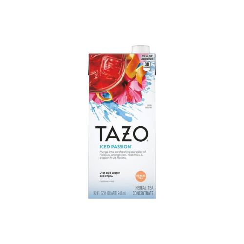 TAZO Iced Passion Herbal Tea Concentrate, 32oz.