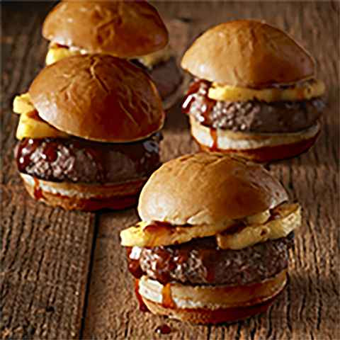 Premium 80/20 Grass Fed Slider Burgers, frozen, 2.6 oz - 6 pack