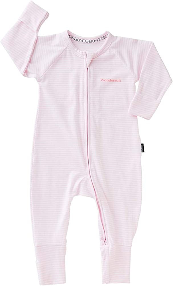 Bonds Wondersuit - Pink Stripe - Size 0-3mo