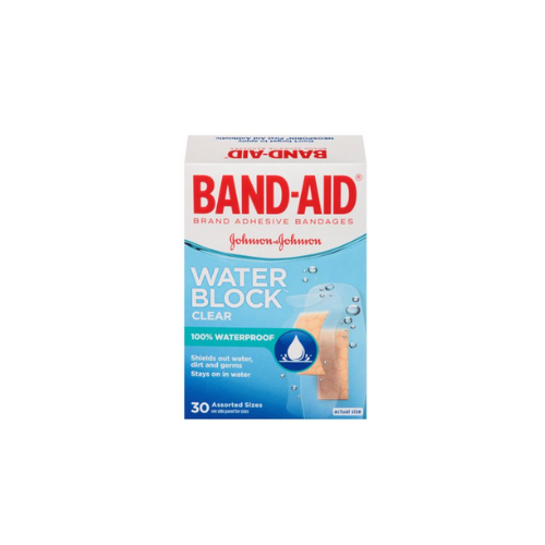 Band -Aid Water Block Clear bandages, 30ct