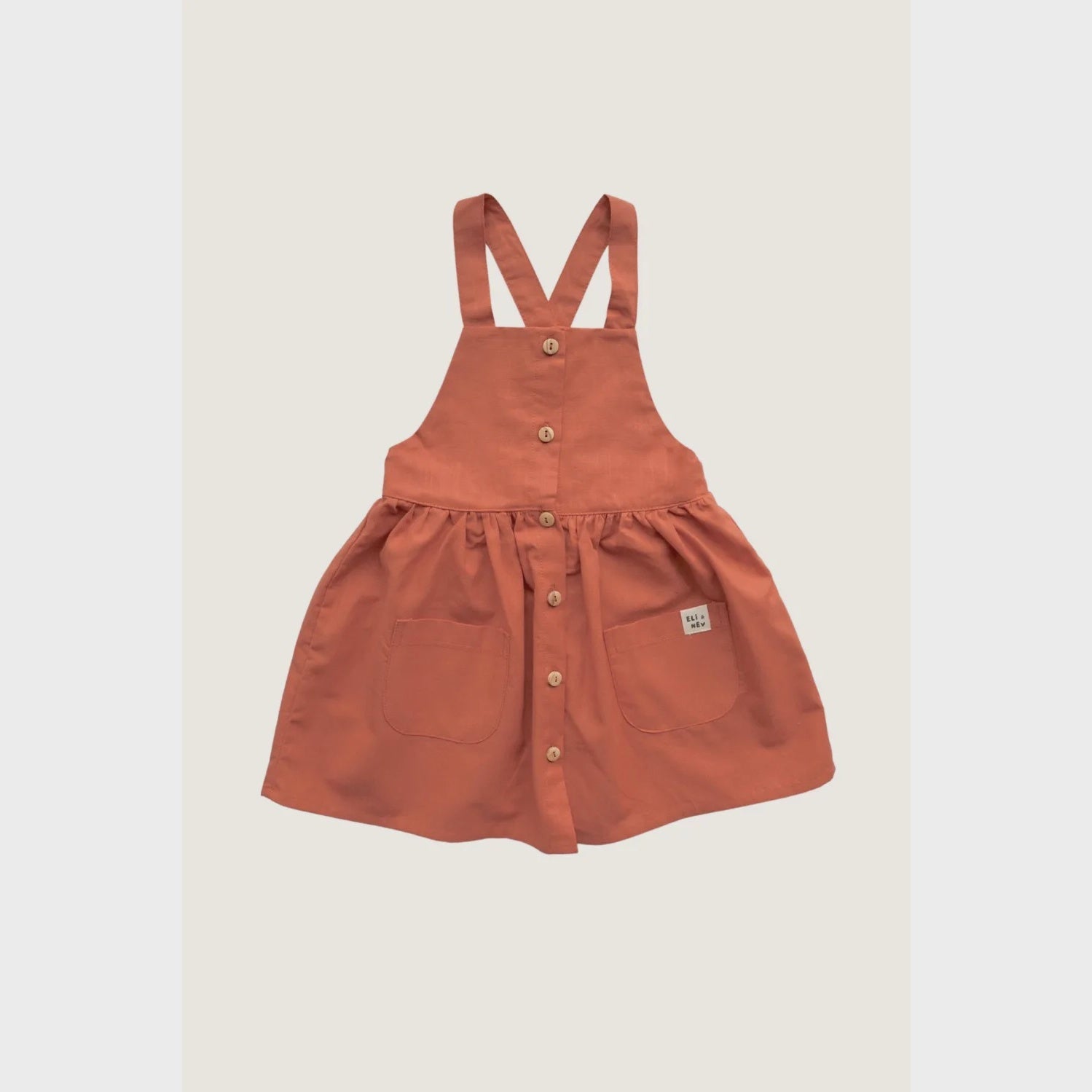 Rust Overall Dress, 3-6m