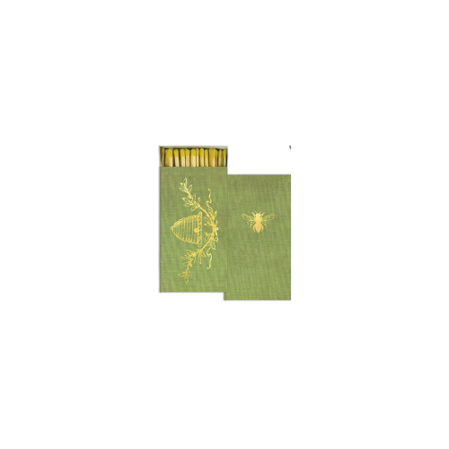 Hester & Cook Gold Foil Bee Crest Matches - 50ct