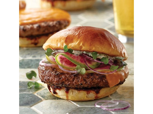 Steak Burger, Brisket Sirloin, 6 oz - frozen, 4 pack