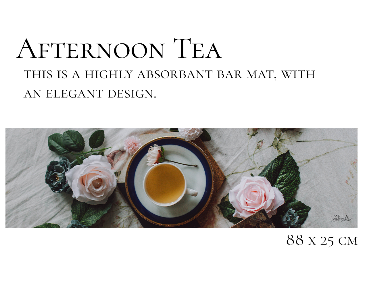 Zela Tea Time Bar Mat 35 x 10