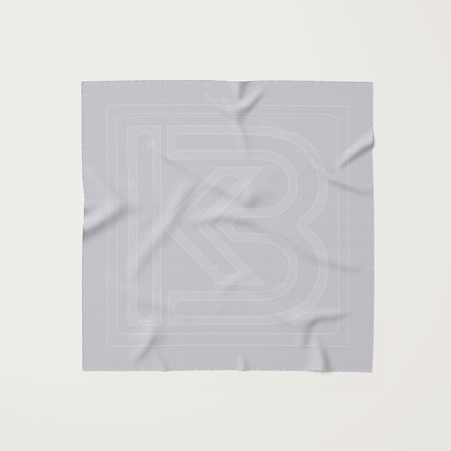 KOKO, 90cm Silk Scarf, Basico Nimbus Cloud