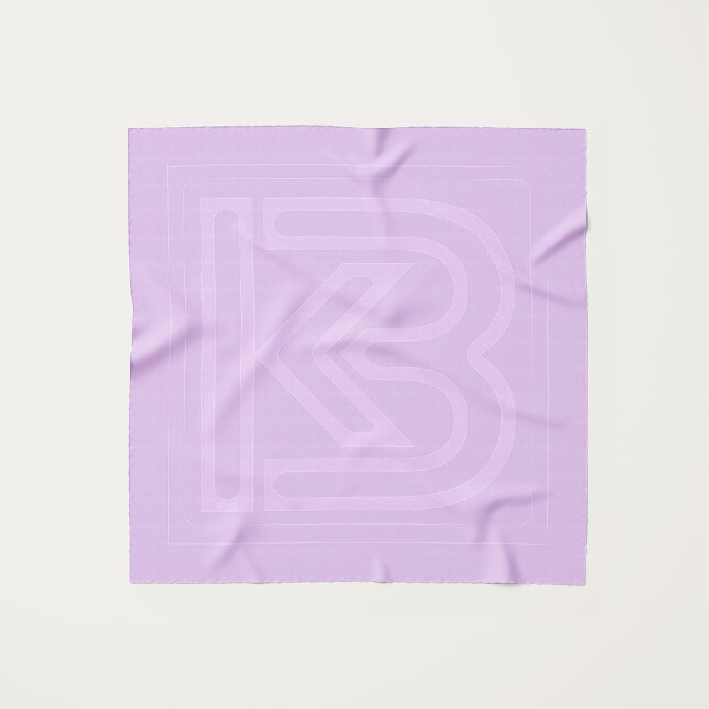 KOKO, 90cm Silk Scarf, Basico Pastel Lilac