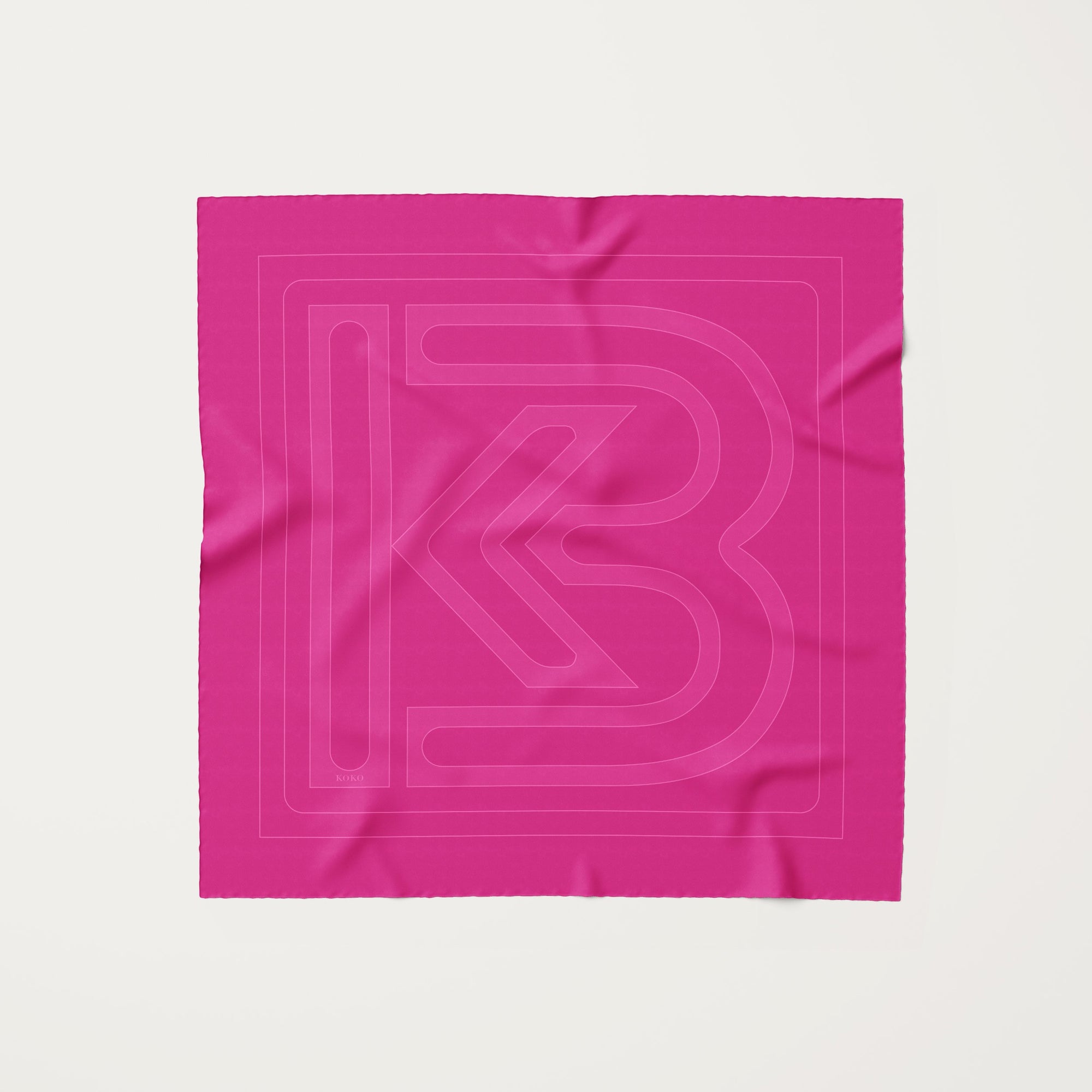 KOKO, 90cm Silk Scarf, Basico Rose Violet