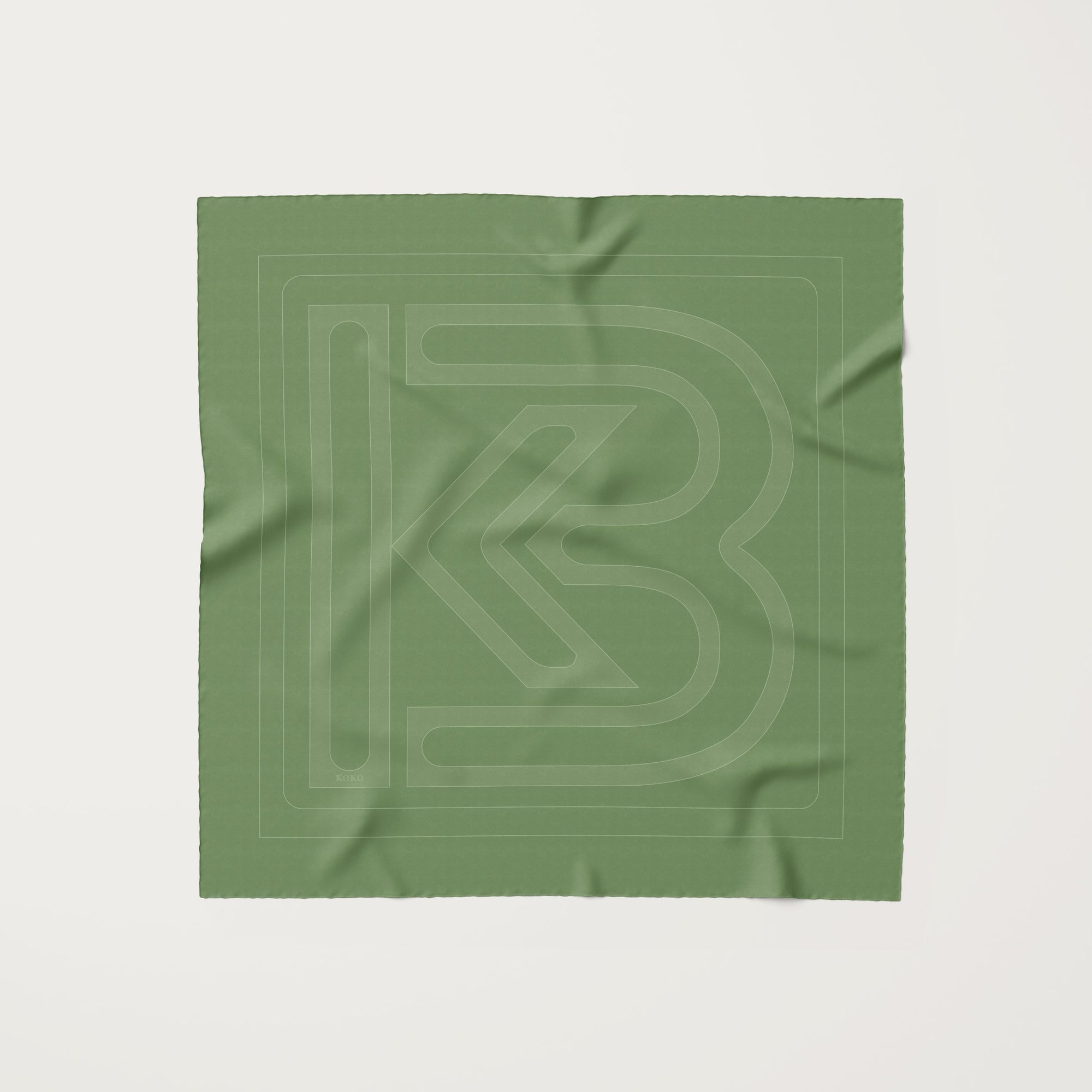 KOKO, 90cm Silk Scarf, Basico Watercress