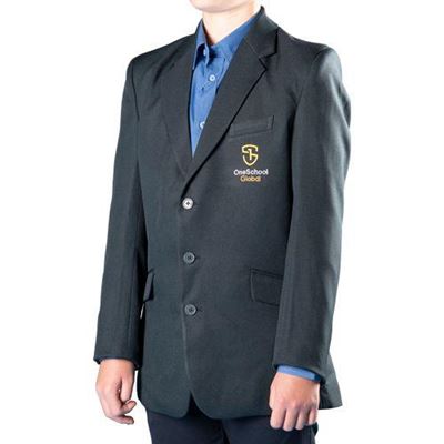 Blazer Navy Boys with Logo Size 14