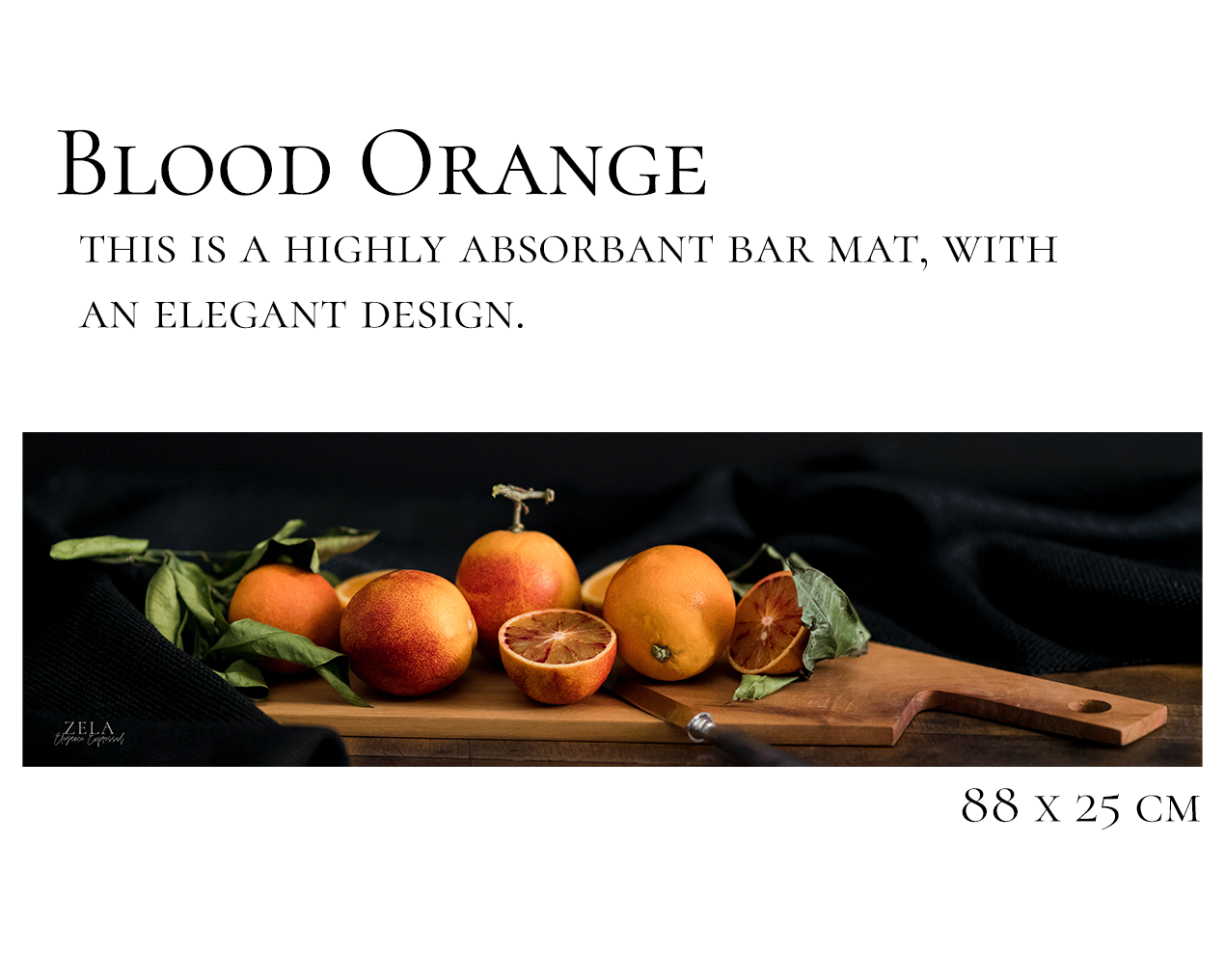 Zela Blood Orange Bar Mat 35 x 10