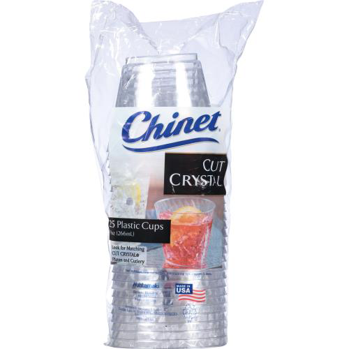 Chinet Cut Crystal Plastic Cup 10 oz. - 25 ct.