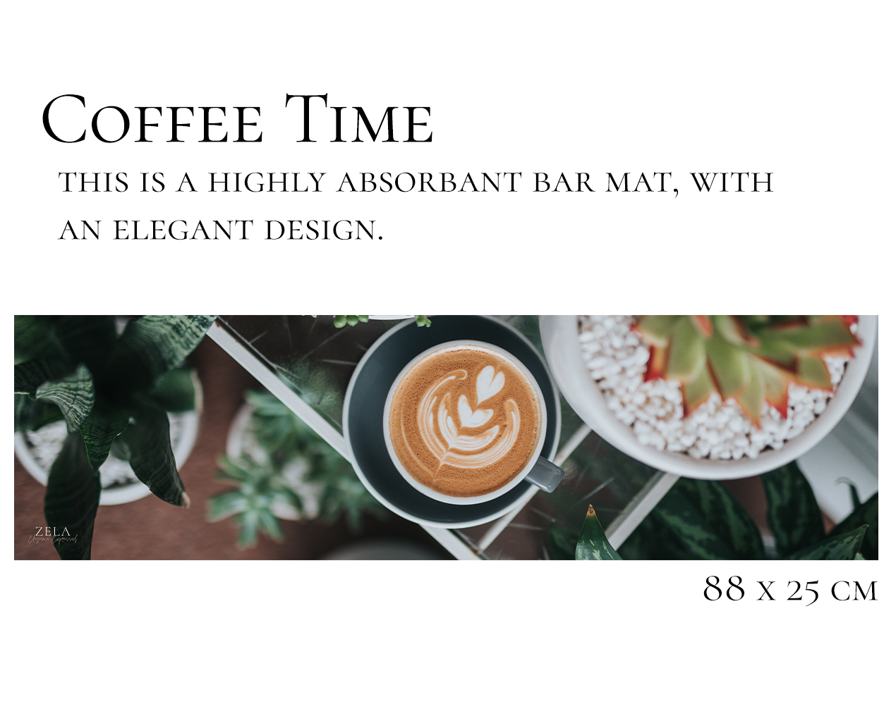 Zela Coffee Time Bar Mat 35 x 10