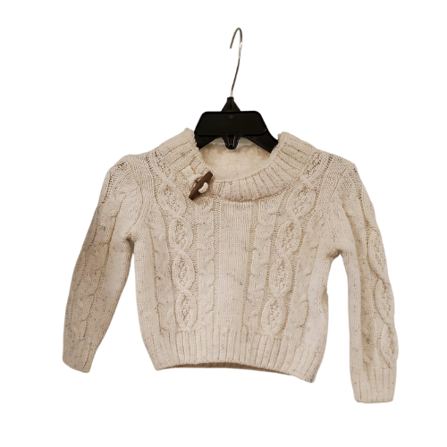 J and J Cream Cable Knit Sweater, 3-6m