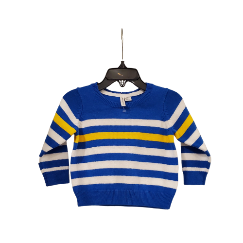 J & J  Blue & Yellow Stripe Sweater, 3-6m