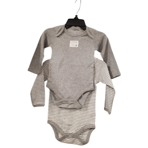 Burt's Bees Baby 2 piece set in gray, 3-6m