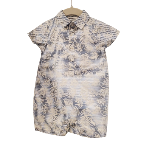 J and J Palm Leaf Romper, 6-12m